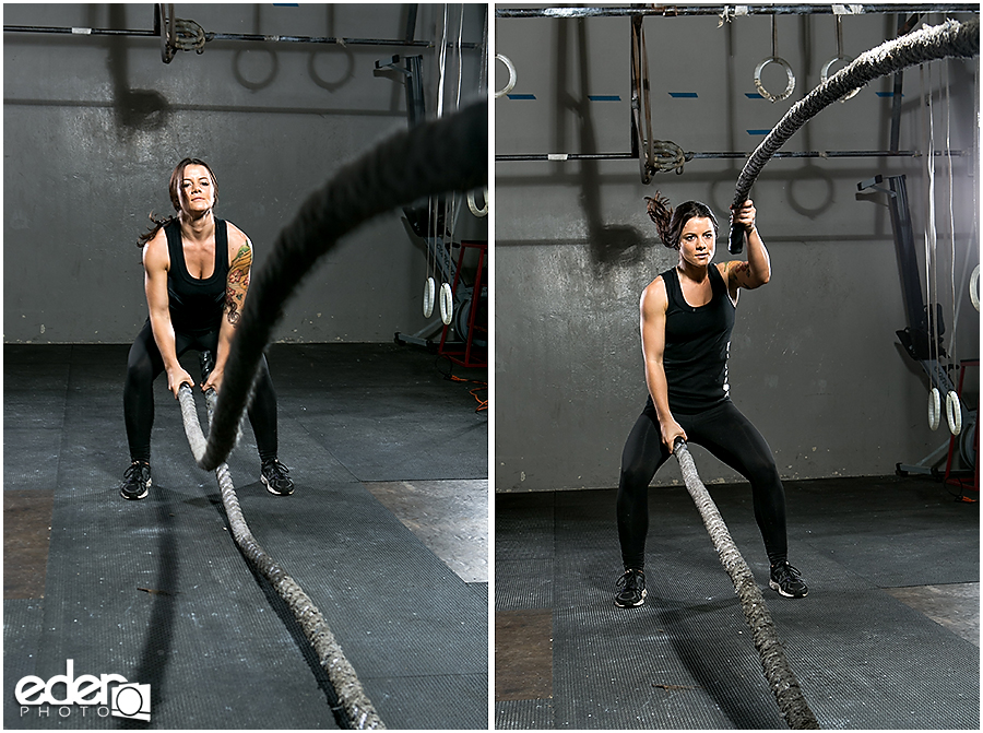 Crossfit Gym Photography ropes