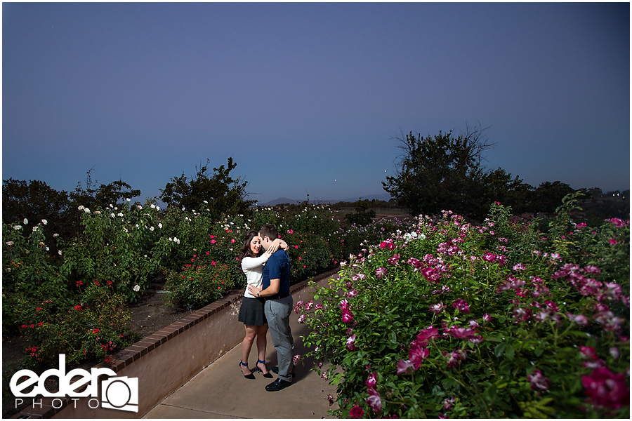 Rose Garden Engagement in San Diego