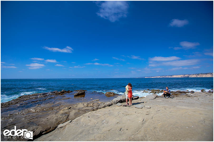 San Diego Beach Wedding Proposal at La Jolla Cove photography by Eder Photo