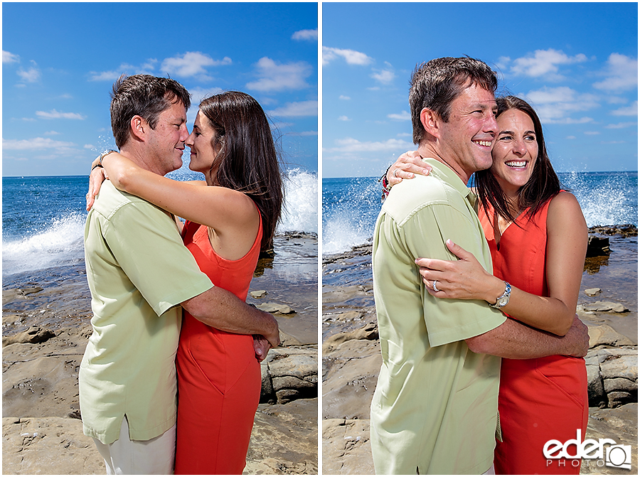 San Diego Beach Wedding Proposal at La Jolla Cove photography by Eder Photo