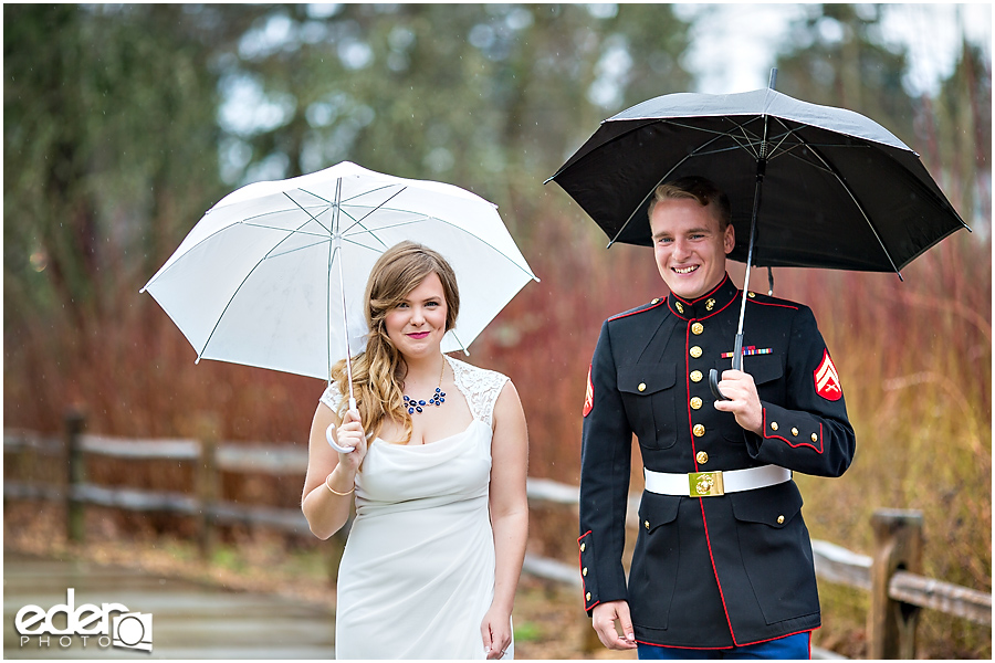 Destination wedding in Washington rain