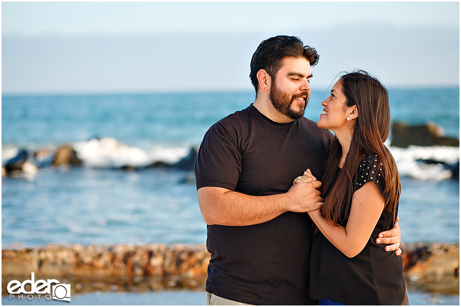 Hotel Del Coronado Engagement Session with water in background