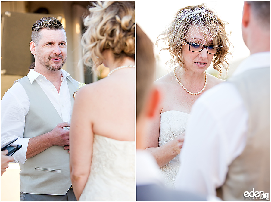 Backyard wedding ceremony in San Diego County