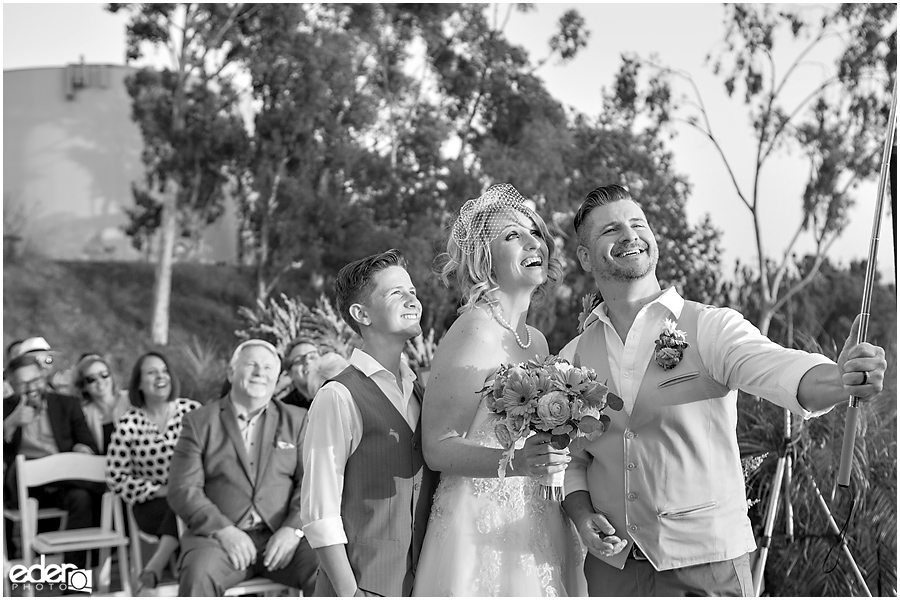 Backyard wedding ceremony in San Diego County