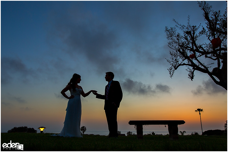 Clubhouse Wedding Bride and Groom silhouette