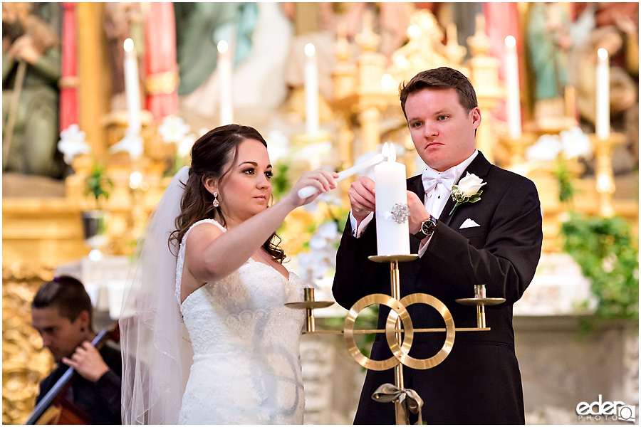 Founders Chapel Wedding candle lighting