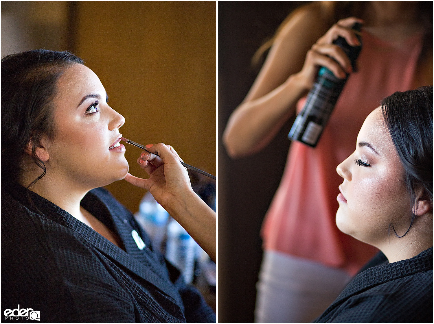 Heritage Park wedding prep - makeup