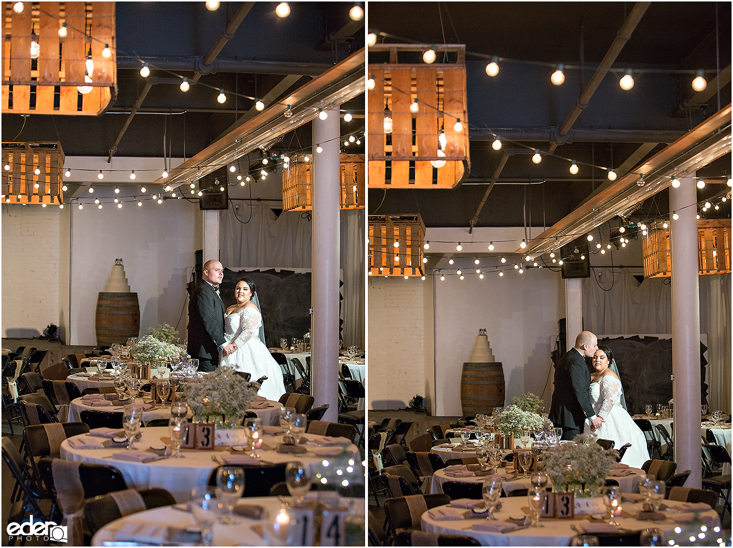 Moniker Warehouse Reception Bride and Groom