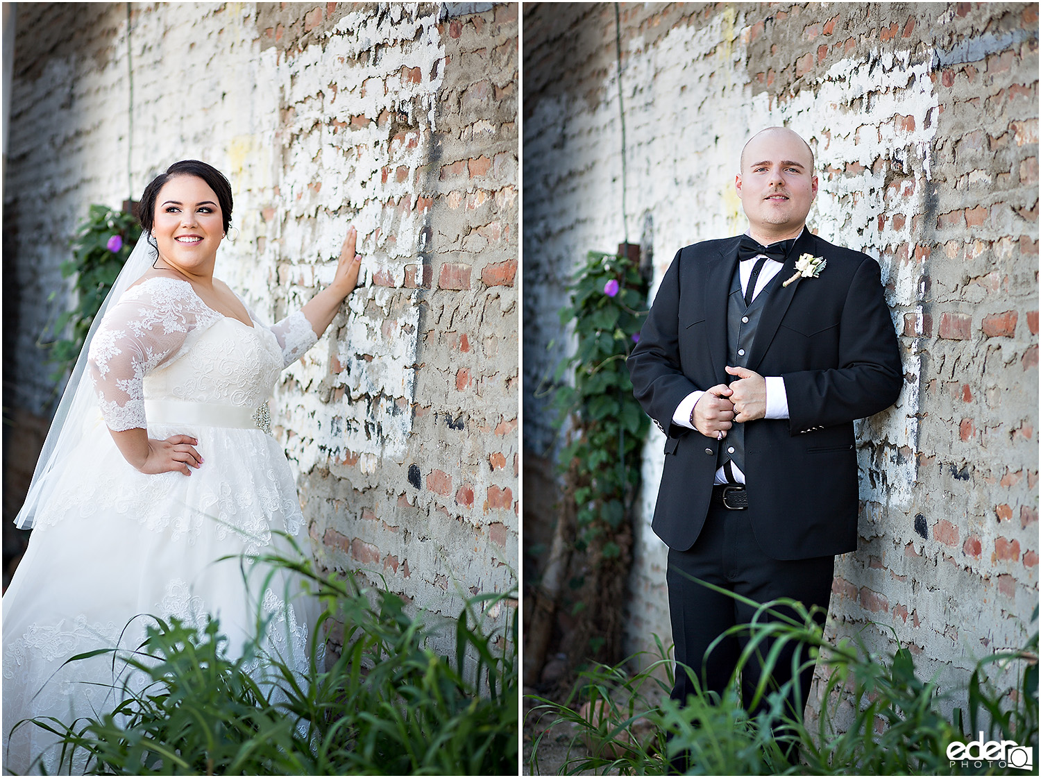 Moniker Warehouse Wedding Bride and Groom