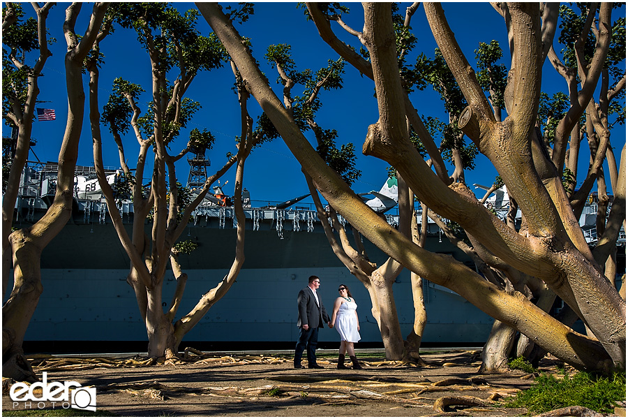 Midway Museum Engagement Session