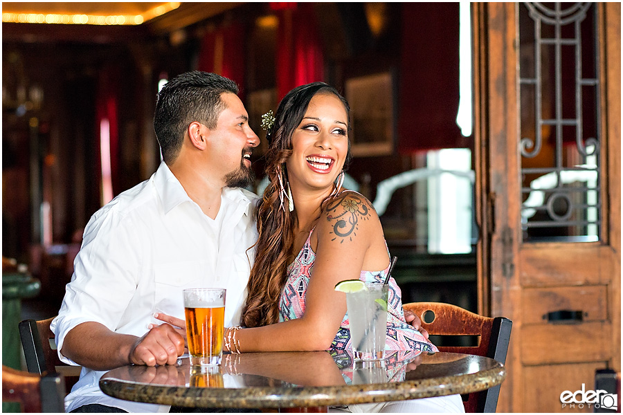 Gaslamp Bar Engagement Session