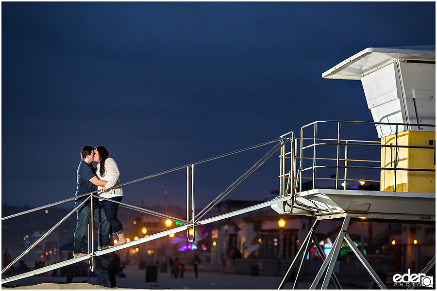 Belmont Park Engagement Session on the beach