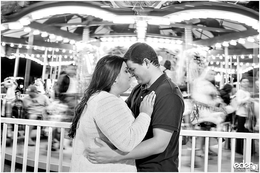 Belmont Park Engagement Session at night