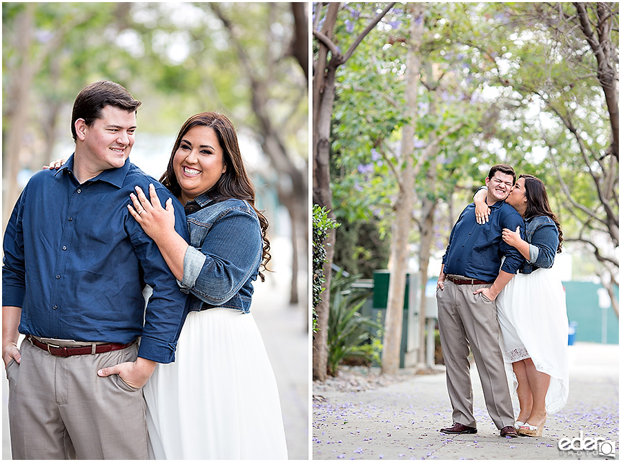 Little Italy Engagement Session tree line