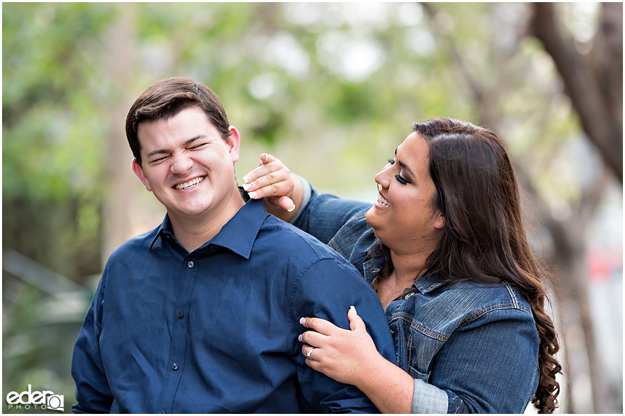 Little Italy Engagement Session tree line