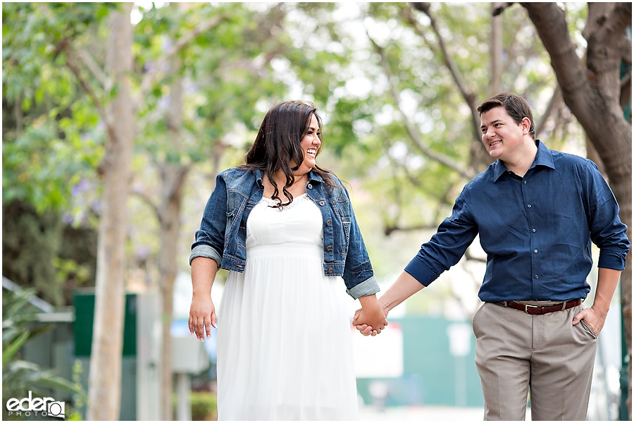 Little Italy Engagement Session tree line