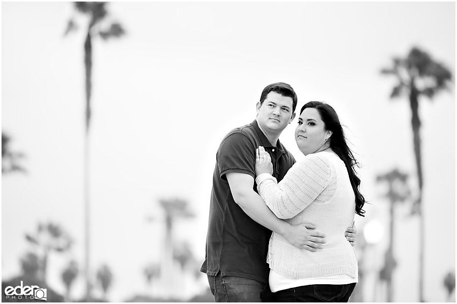 Mission Beach Engagement Session on the boardwalk