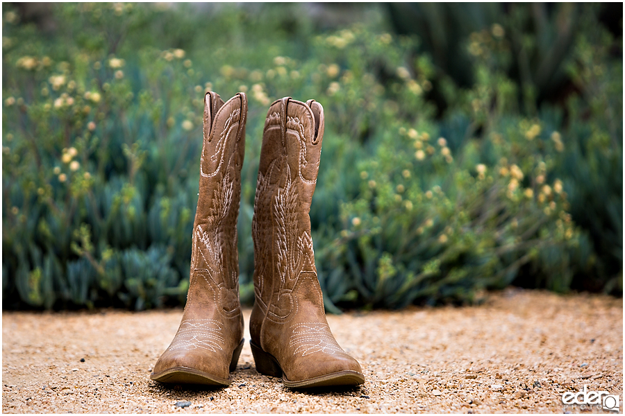 Lakehouse Hotel Wedding cowgirl boots