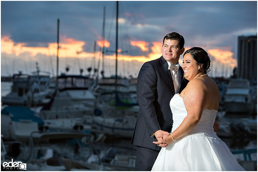 Marina Village Wedding Reception Sunset