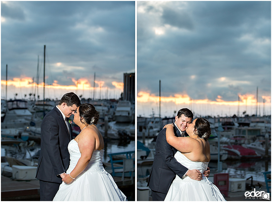 Marina Village Wedding Reception Sunset Photo