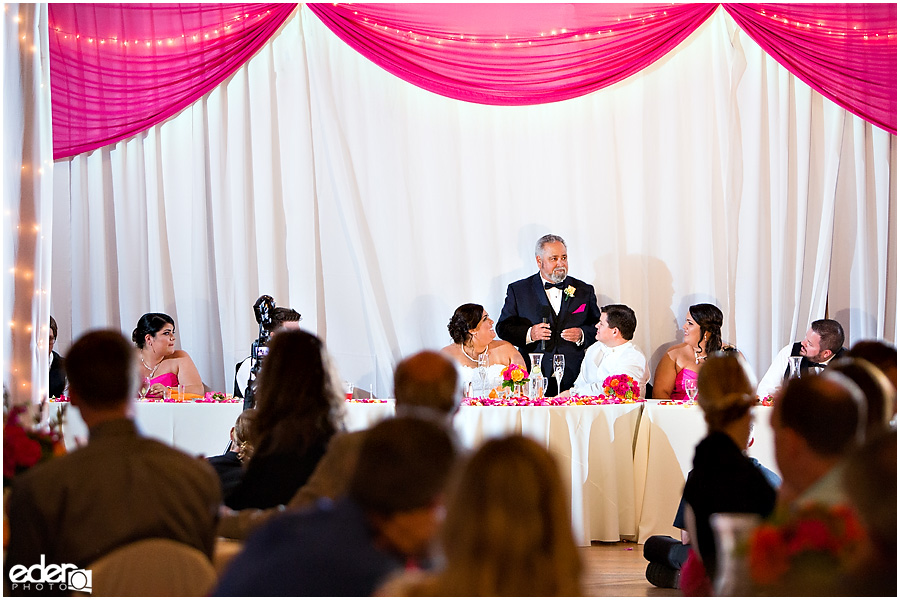 Marina Village Wedding Reception Toasts