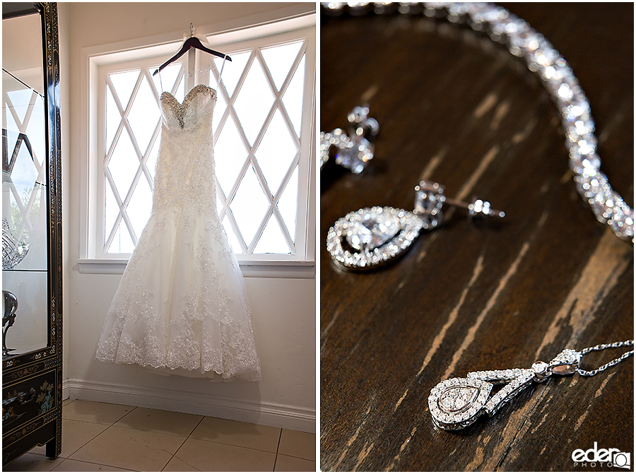 Wedding Dress and bride's jewelry