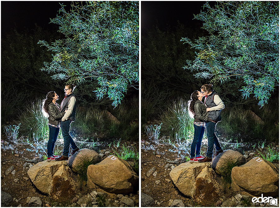 Night time engagement session