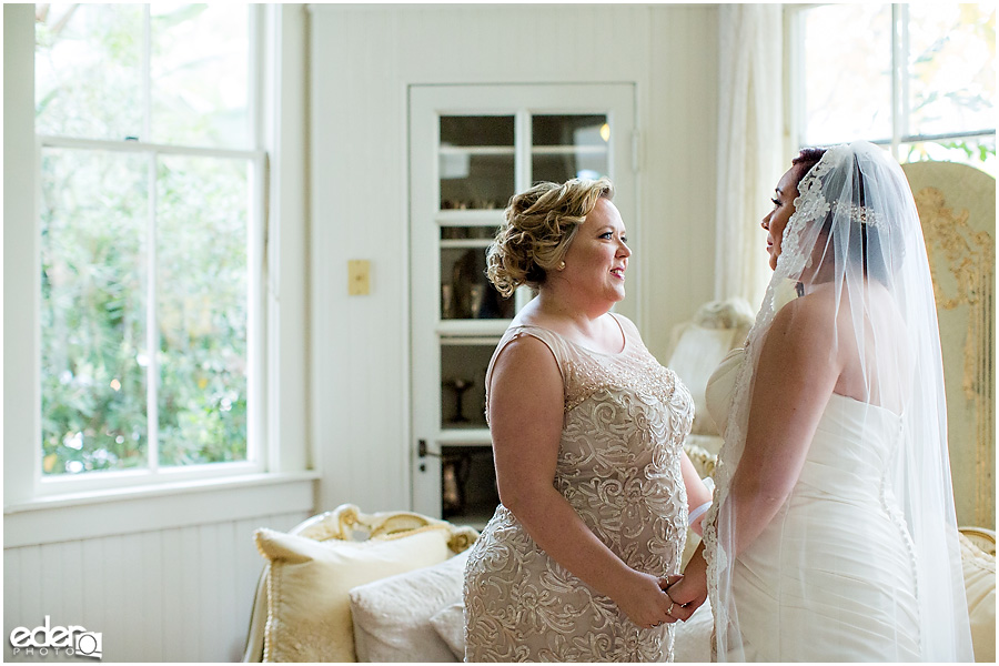 Bride and mom moment at Green Gables