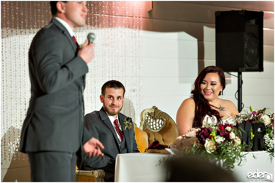 Green Gables Wedding Reception toasts