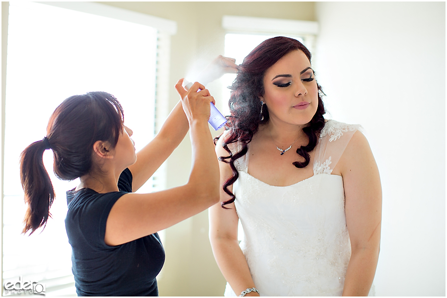 Bridal hair at Hyatt Resort in Mission Bay