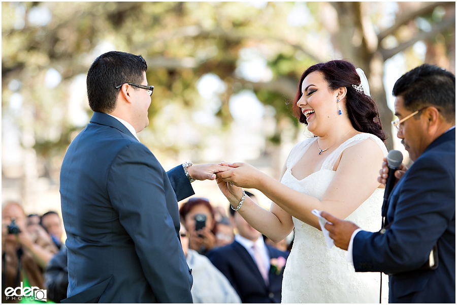 Ceremony at Marina Village Wedding venue