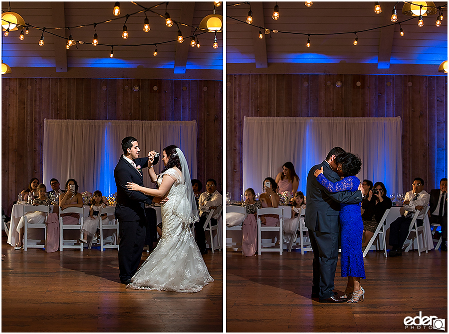 Parent dance during reception at Marina Village Wedding venue