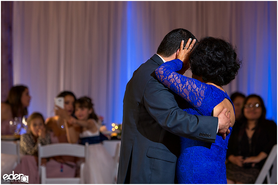 Parent dance during reception at Marina Village Wedding venue