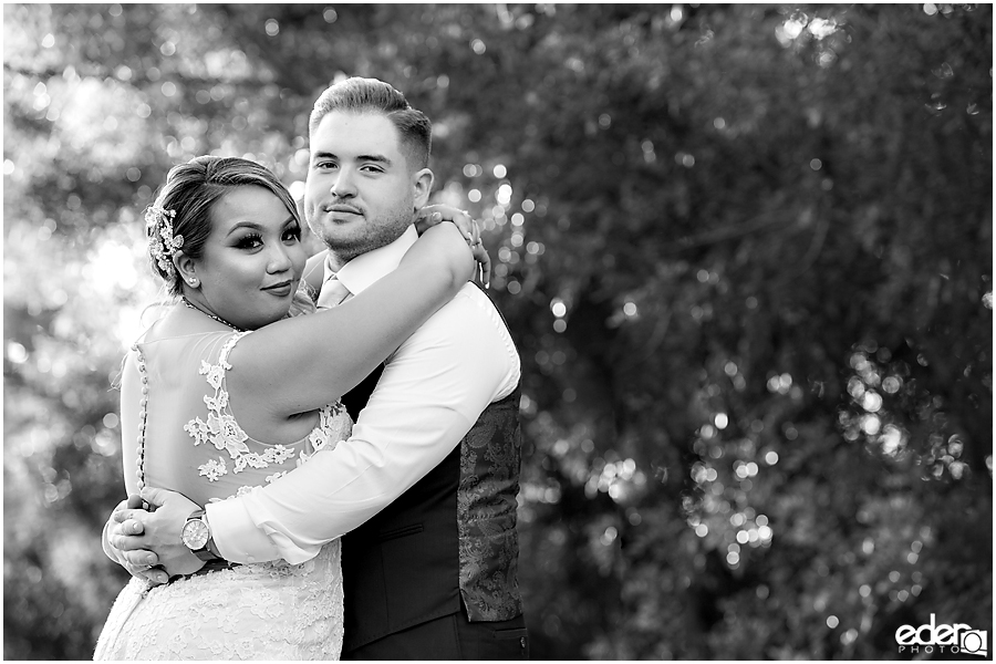 Black and white wedding photography