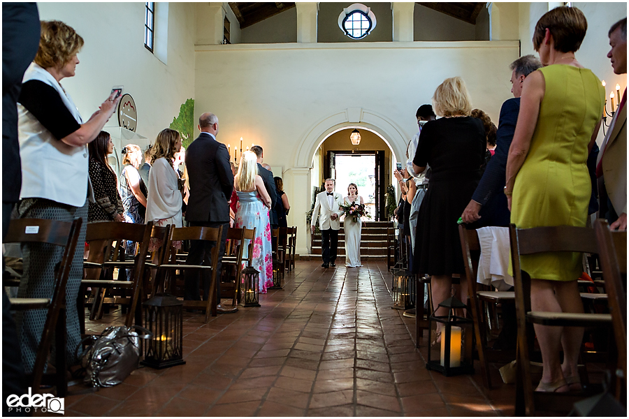 Ceremony at Junipero Serra Museum wedding in Old Town San Diego.