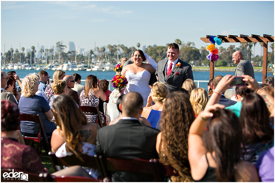 Wedding ceremony in Coronado, CA.