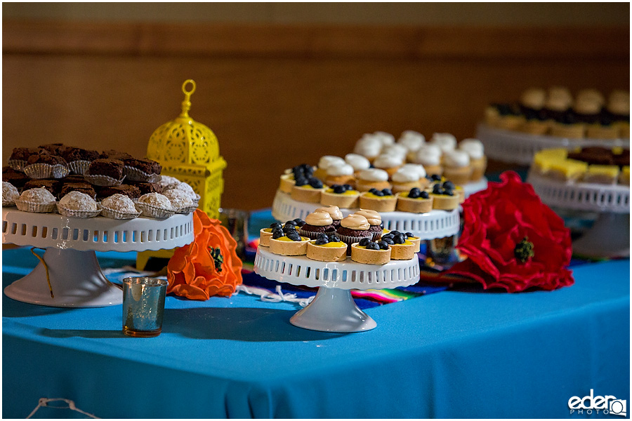 Dessert table at Coronado Community Center wedding. 