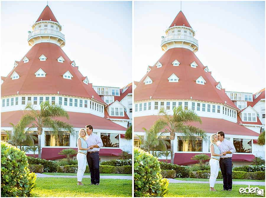 Engagement Session in front of the Hotel Del Coronado