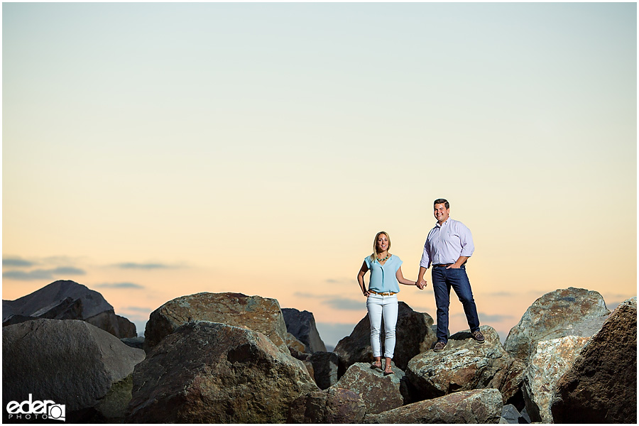 Sunset photo during engagement session in Coronado, CA.