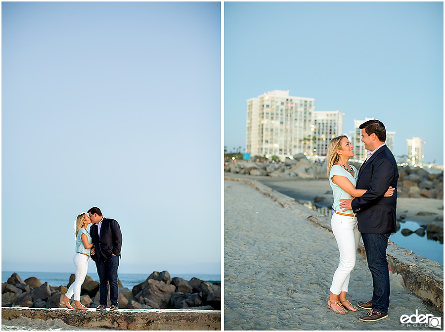 Sunset engagement session in Coronado beach.