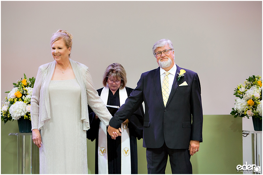 Small church wedding photography bride and groom