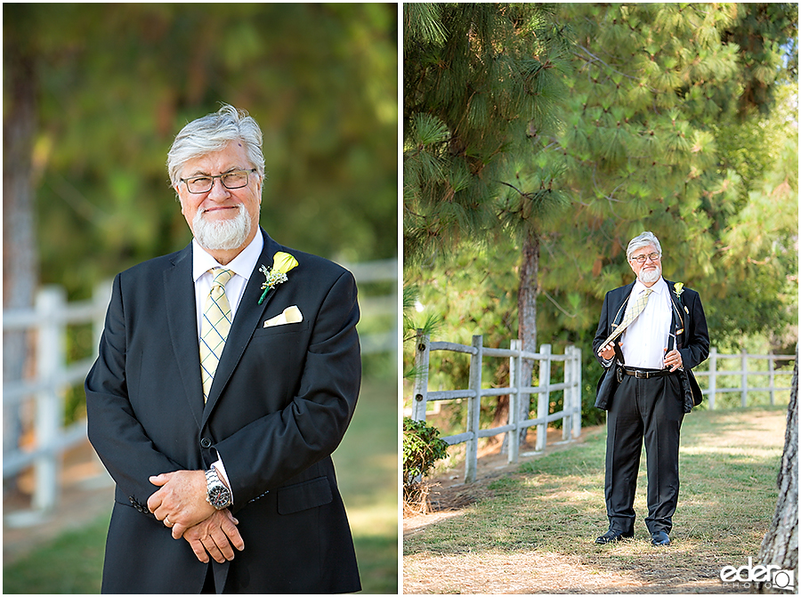 At-Home Wedding Photography groom portraits.