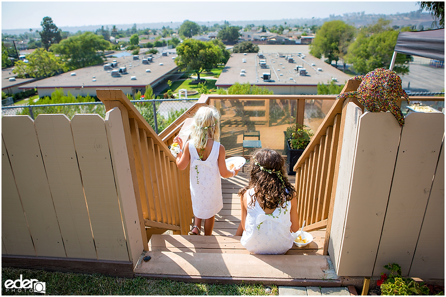 At-Home Wedding Photography back yard reception.