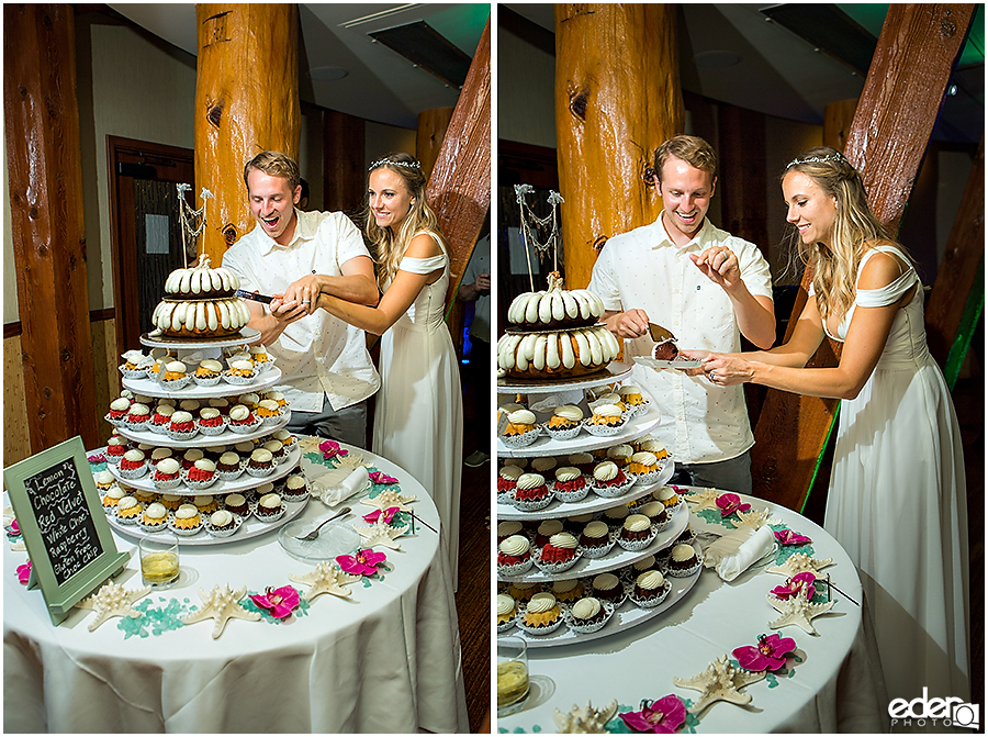 Cupcakes at Bali Hai Wedding Reception.