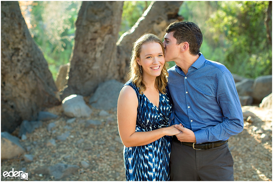 Mission Trails Engagement Session in sunset light.