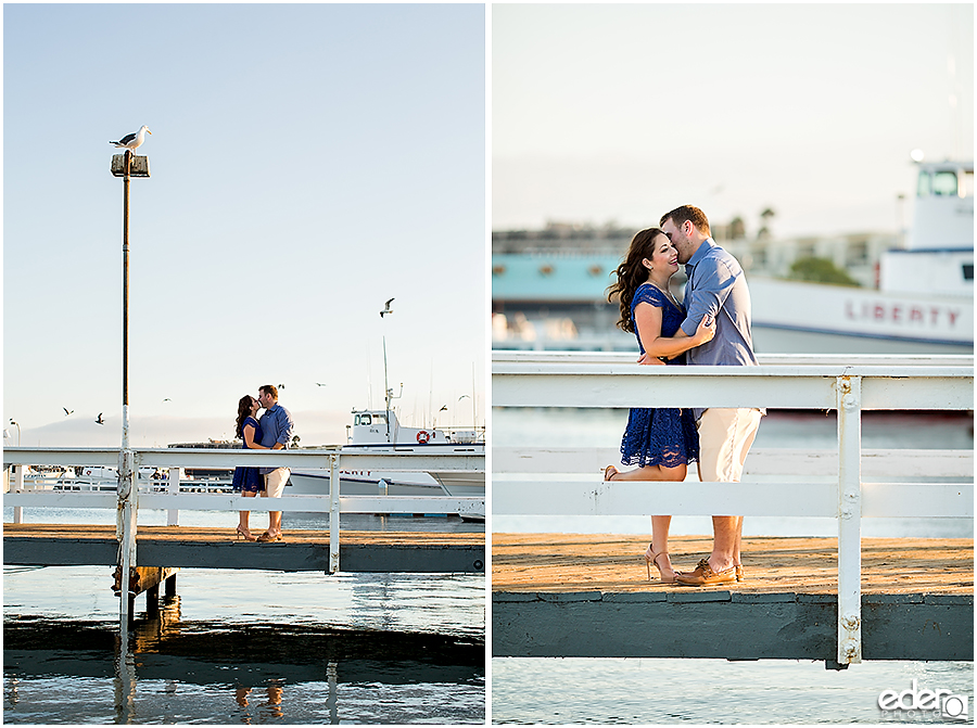 Marina engagement session in San Diego.