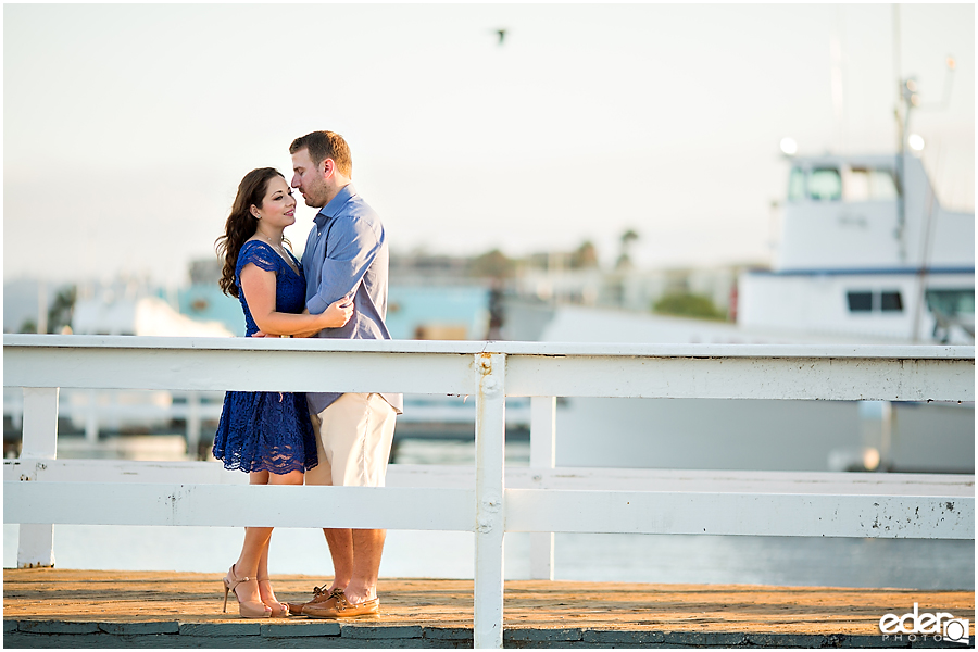 Marina engagement session in Point Loma.