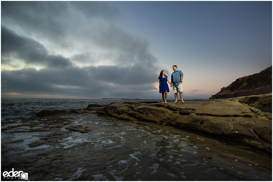 Ocean Beach engagement session photography.