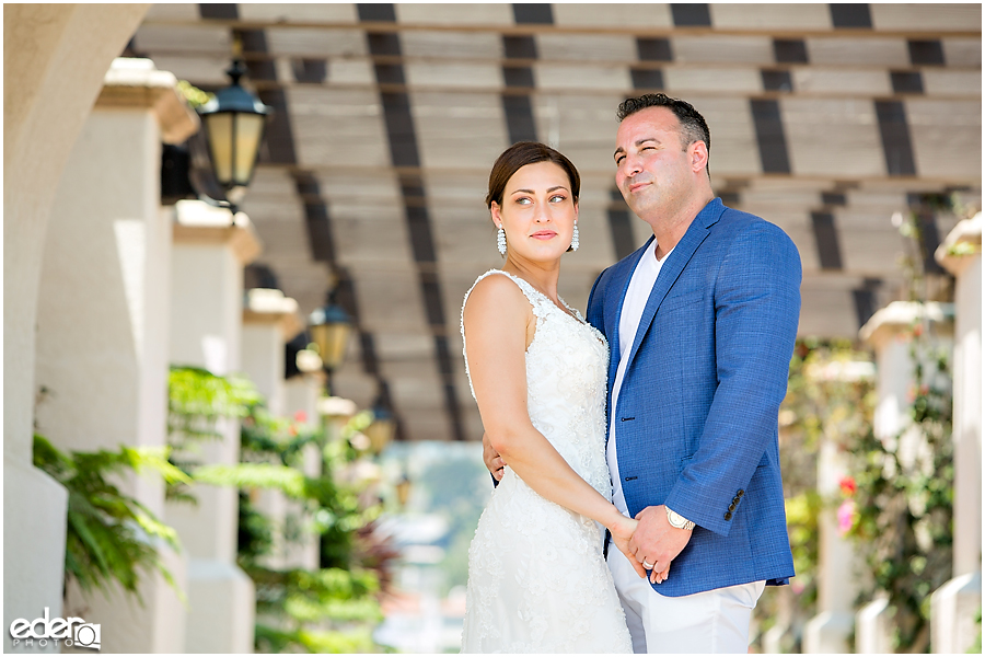 Bride and groom elopement portraits in San Diego.