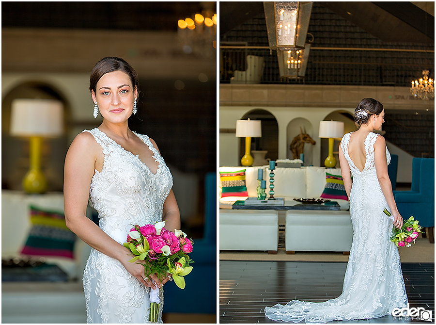 Bride portraits at Kona Kai Resort.